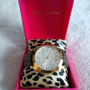 Betsey Johnson cheetah watch